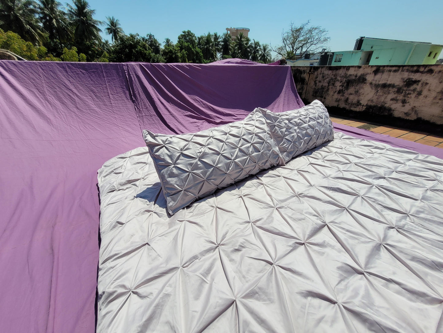Pintuck Style Duvet Cover + Duvet Combo, 400TC Egyptian Cotton Sateen