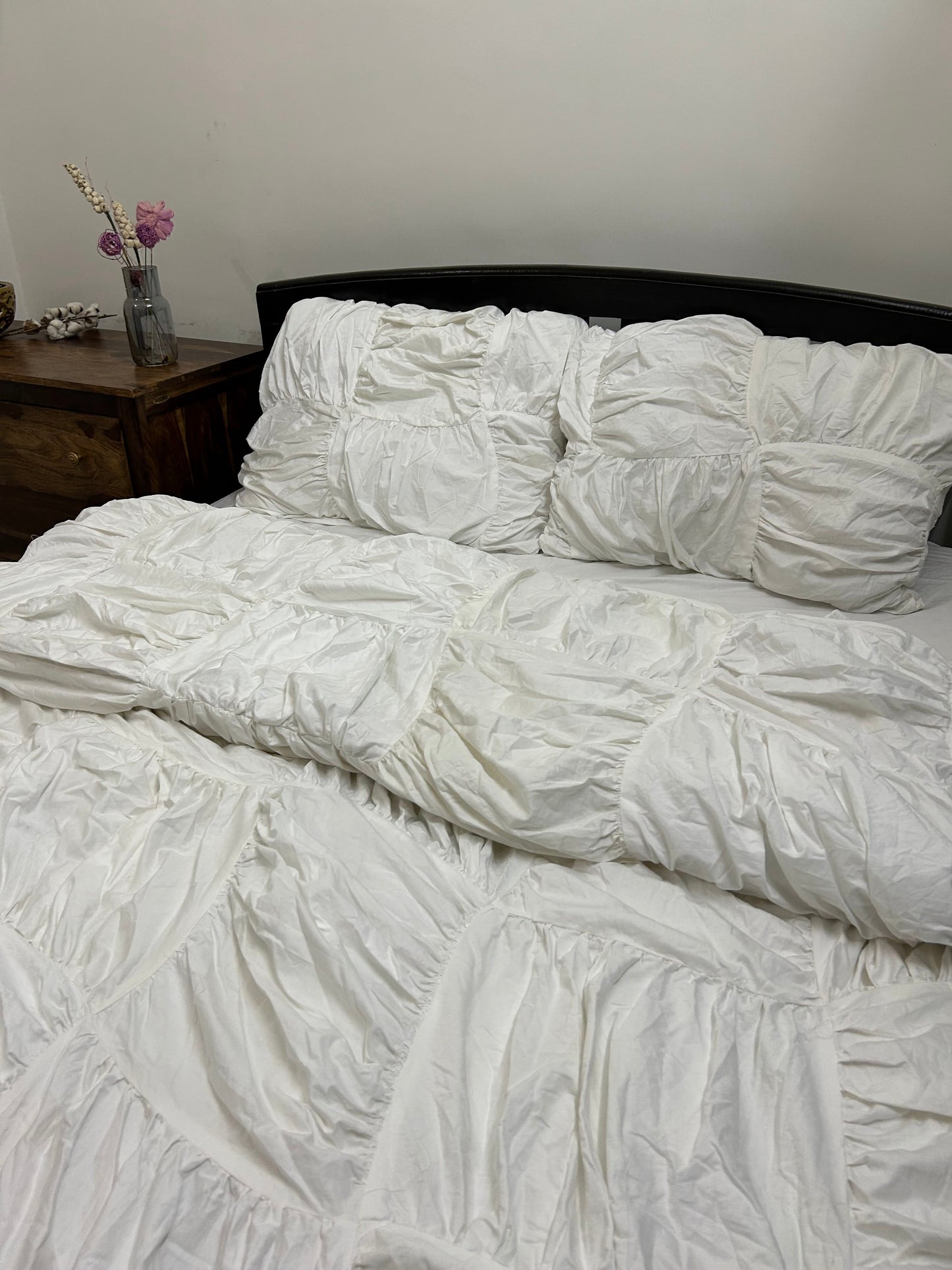 Boxy Ruched Duvet Cover + Duvet Combo, 400TC Egyptian Cotton Sateen