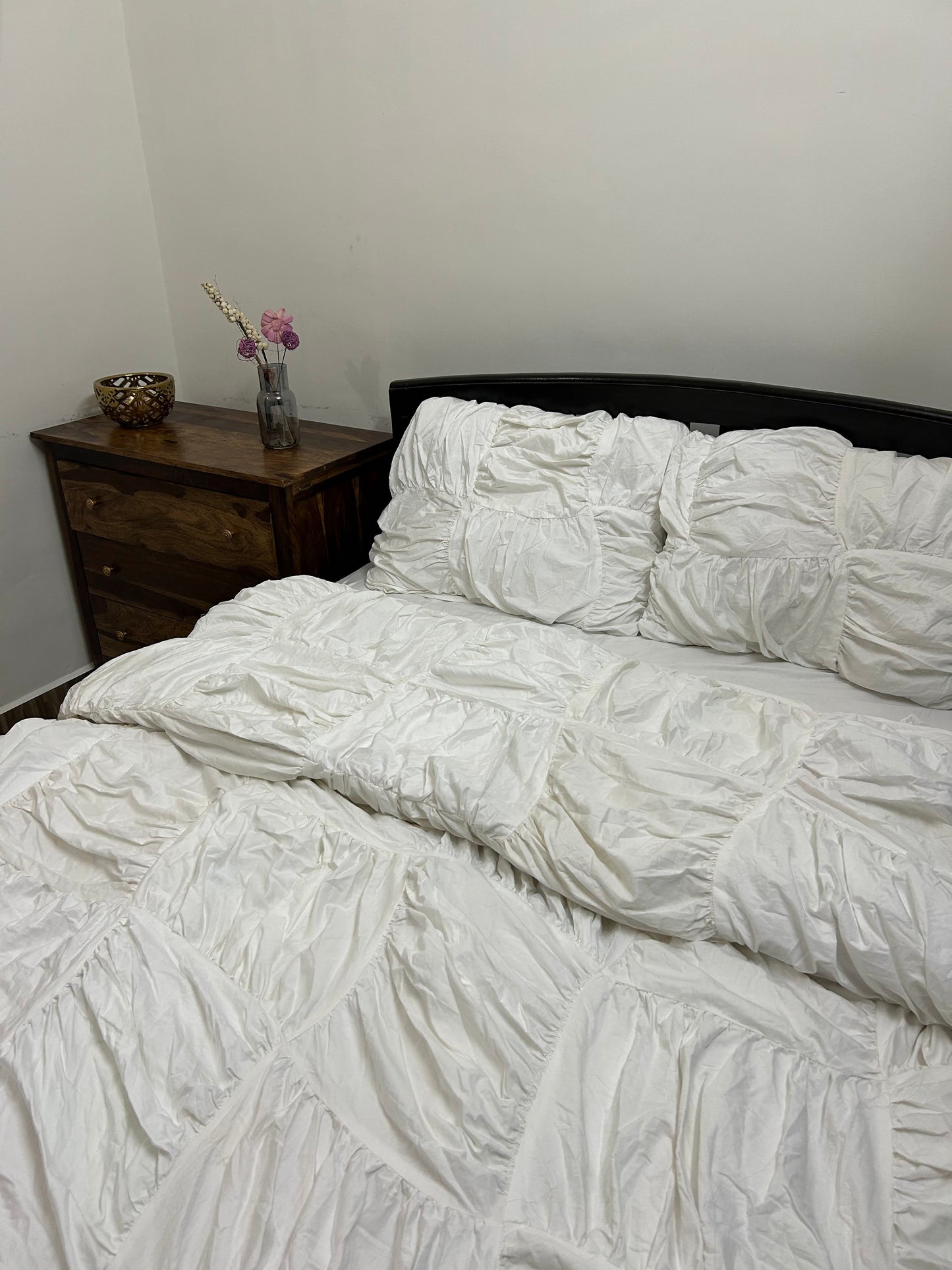 Boxy Ruched Duvet Cover + Duvet Combo, 400TC Egyptian Cotton Sateen