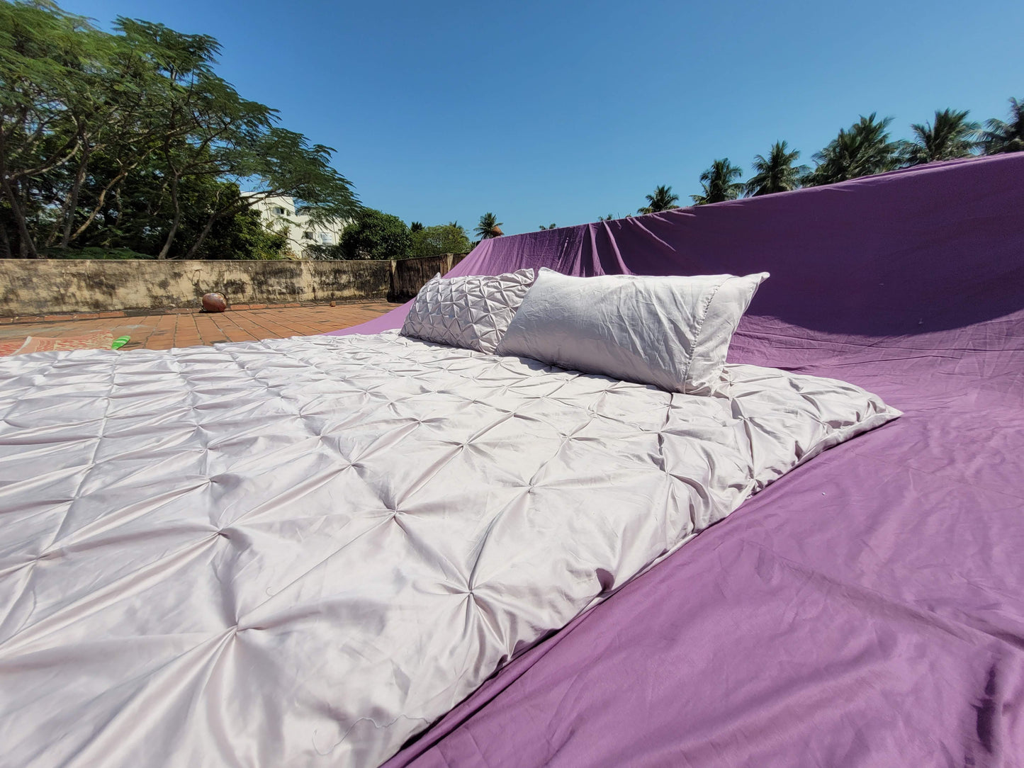 Pintuck Style Duvet Cover + Duvet Combo, 400TC Egyptian Cotton Sateen