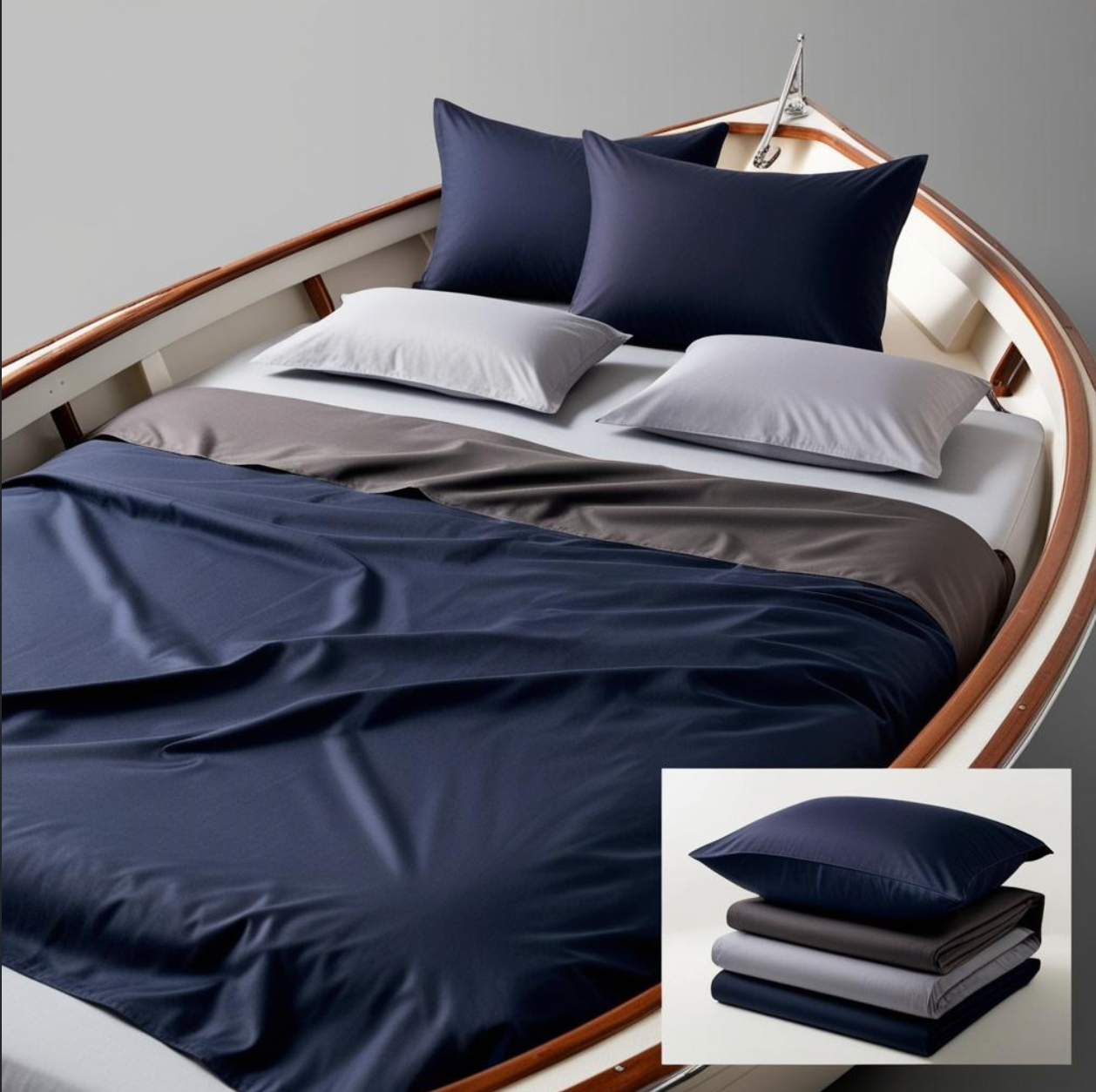Boxy Ruched Duvet Cover + Duvet Combo, 400TC Egyptian Cotton Sateen