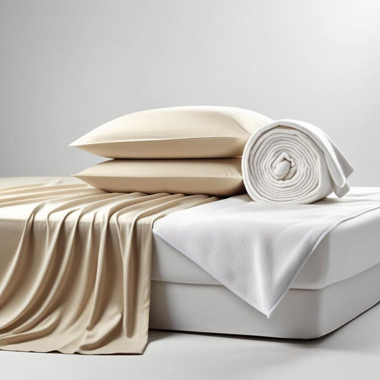 Fitted Sheet + Mattress Protector Combo, 400TC Egyptian Cotton Sateen